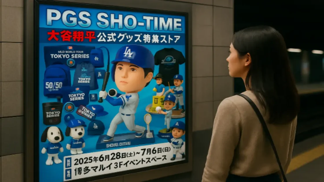 大谷翔平グッズが博多マルイに集結！PGS SHO-TIME特集ストア開催