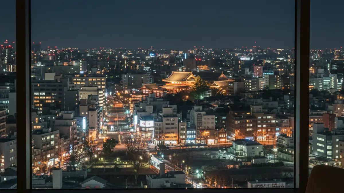 福岡でホテルから落ち着いて年越しを迎えるカウントダウンのイメージ