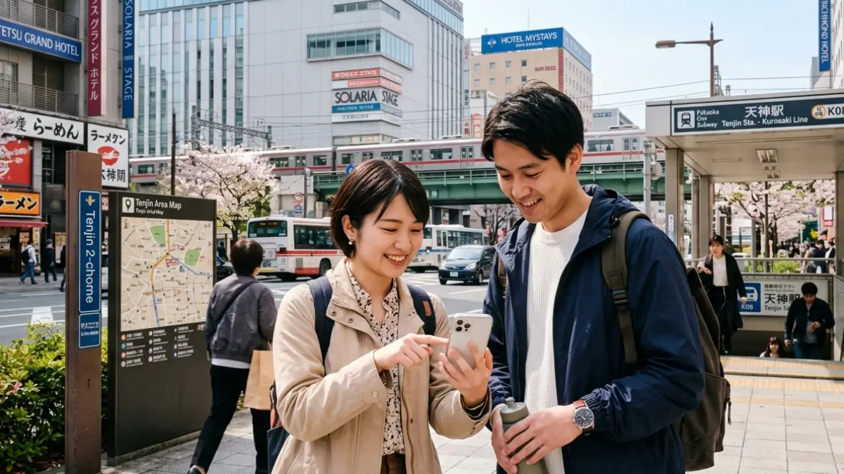 博多どんたく港まつり周辺のホテルランキング 天神エリアのホテル立地イメージ