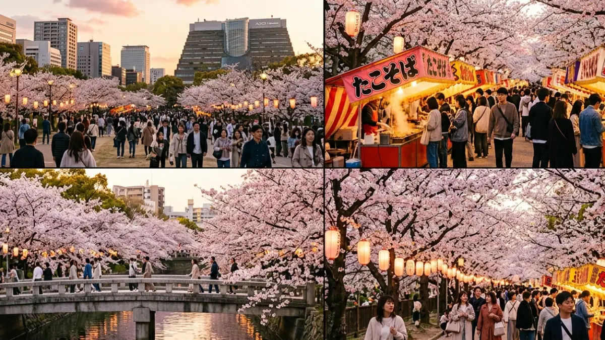 天神中央公園さくらまつり2026の全体の雰囲気と来場者の様子