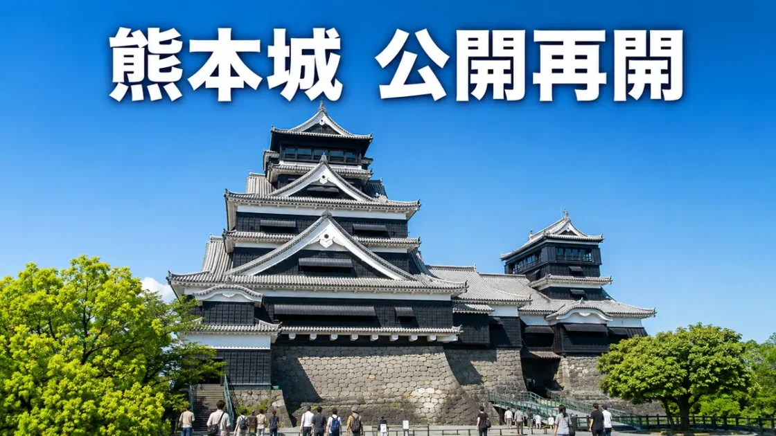 熊本城が公開再開！8月13日から見学可能、地震被害と特別見学通路まとめ