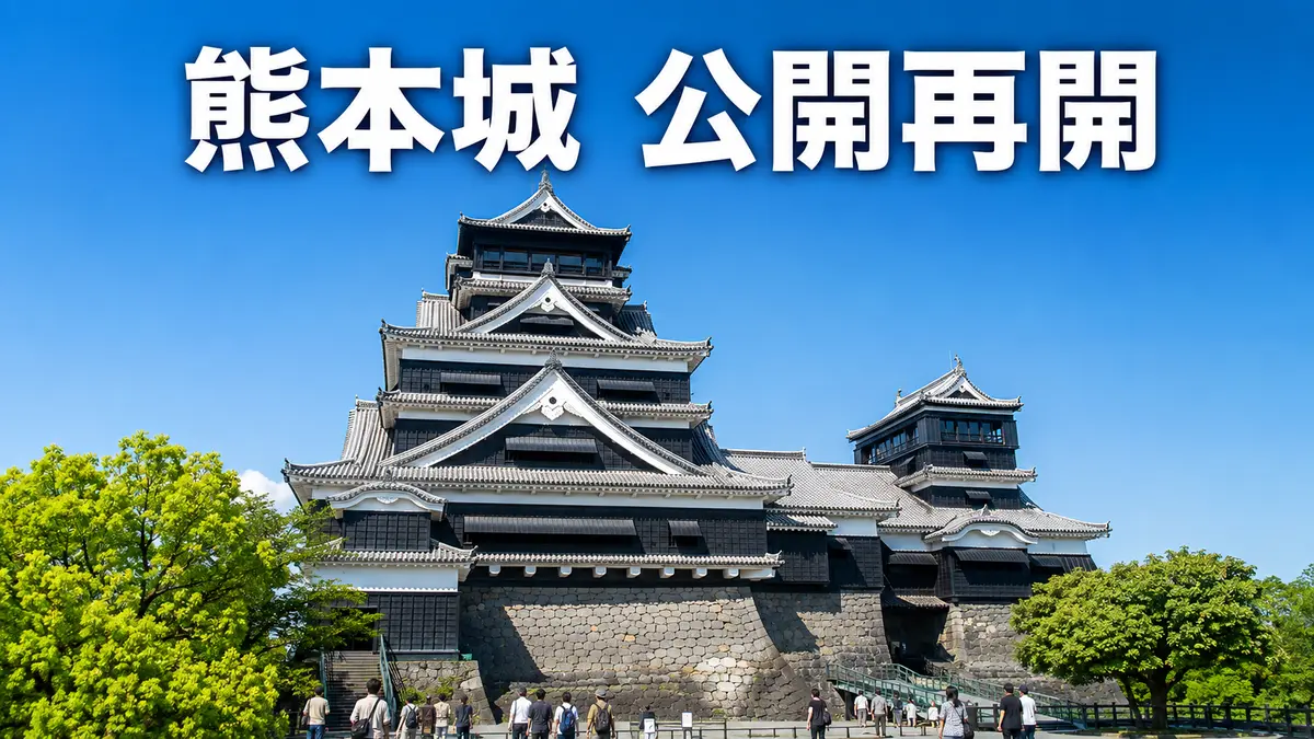 熊本城が公開再開！8月13日から見学可能、地震被害と特別見学通路まとめ
