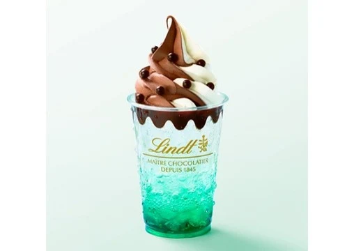 Lindtのチョコレートソフトクリームなど夏限定グルメのイメージ