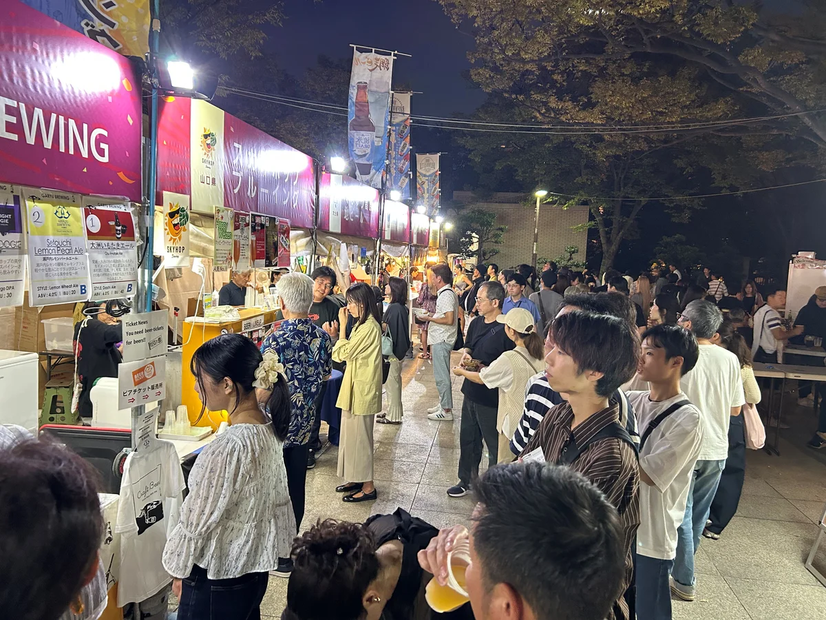 BEERS OF JAPAN FESTIVAL 夜のブースの様子