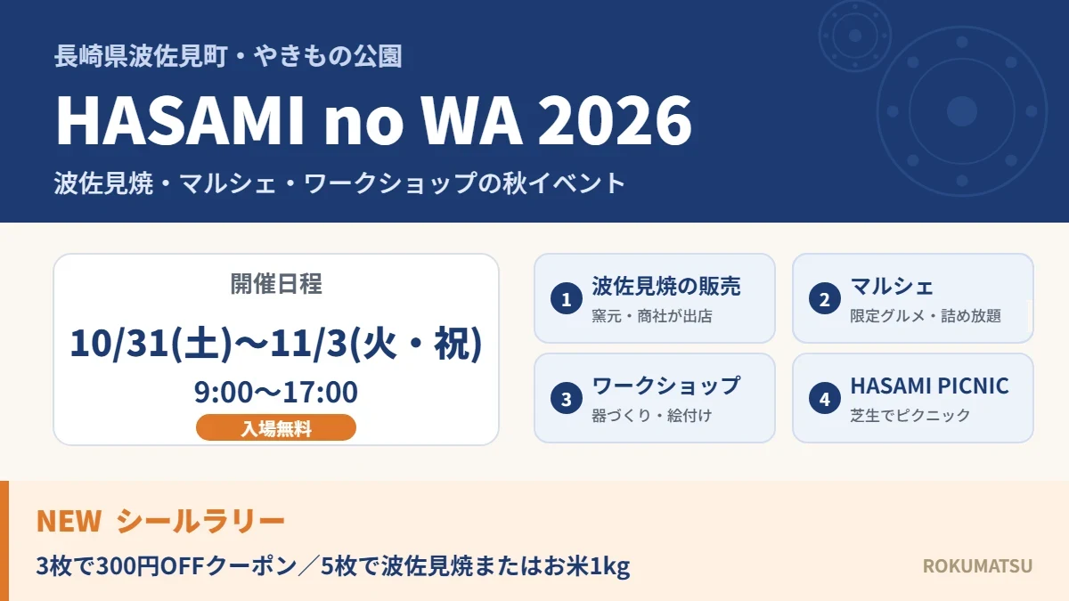 HASAMI no WA 2026｜10月31日～11月3日 波佐見やきもの公園で開催・見どころとアクセス
